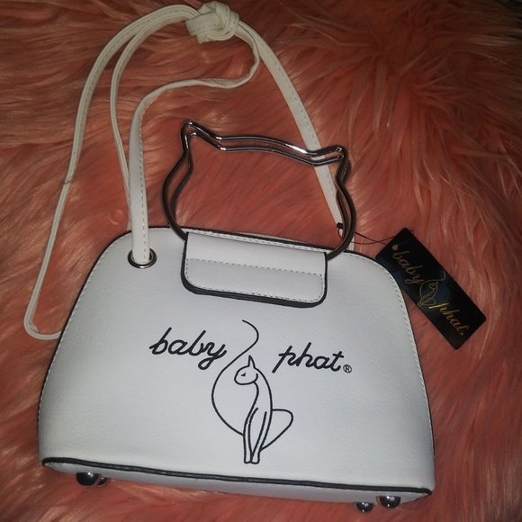 Baby Phat Handbags - Baby Phat White Kitty Bag